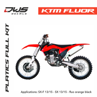 KTM Plastics SX SX-F 2013 2014 2015 Fluo orange black dws decals example