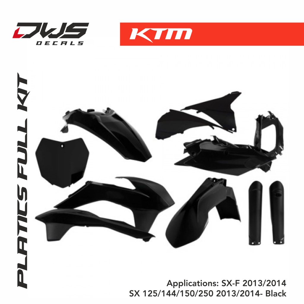 KTM plastics SX-F 2013 2014 -  SX 125/144/150/250 2013 2014 Black