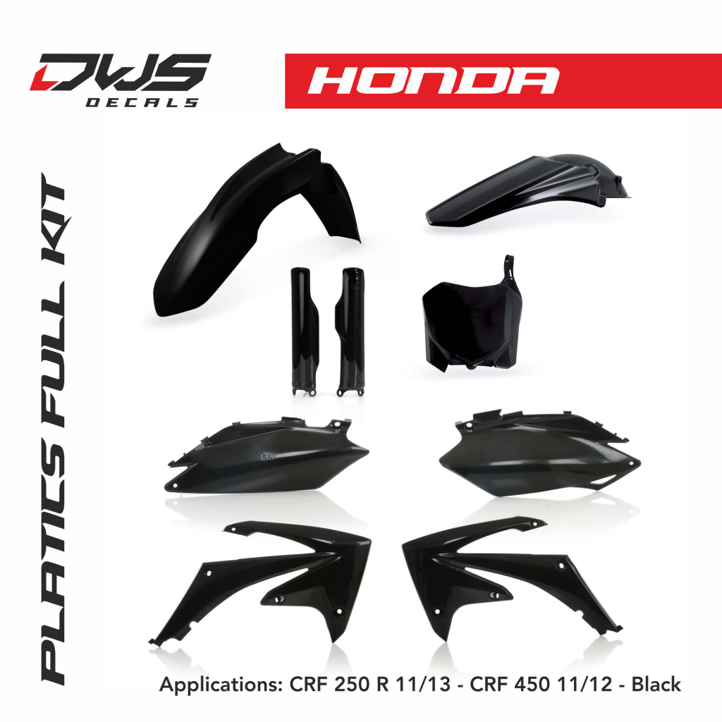 Honda Plastics CRF 250 R 2010/2013  CRF 450 2009/2012 Black