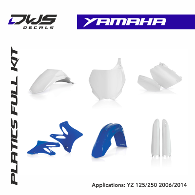 Yamaha plastics Yz 125 250 2006 2007 2008 2009 2010 2011 2012 2013 2014 dws decals acerbis