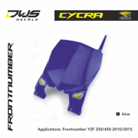 Cycra frontnumber YZF 250 / 450 2010 2011 2012 2013 2014 2015 dws decals blue