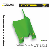 Cycra frontnumber KXF 250 450 2013 2014 2015 dws decals plastics green groen grun