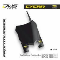 Cycra frontnumber KXF 250 450 2013 2014 2015 dws decals plastics black zwart schwarz