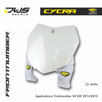 Cycra Frontnumber Sx SXF 2013 2014 2015 dws decals white wit weiss