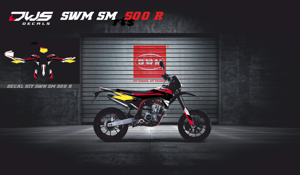SWM SM supermoto supermotard 500R complete stickerset 2016