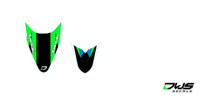 trimset Kawasaki KLX 110 2010 2011 2012 2013 2014 2015 2016 Decals dekor design graphics aufklebe stickerset nummerset dws mx