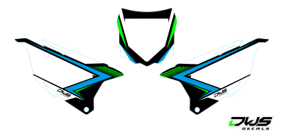 Nummerset Kawasaki KX 85 100 2014 2015 2016 model 2 Decals dekor design graphics aufklebe stickerset nummerset dws mx