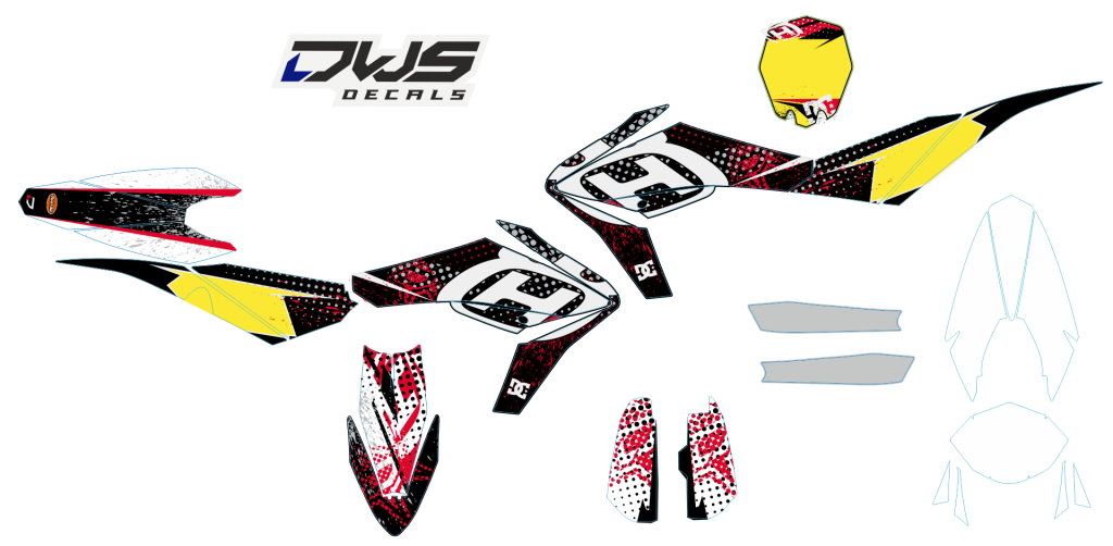 Husqvarna 2011 2012 2013 2014 TC TXC TE SMR 449 511 Decals dekor design graphics aufklebe stickerset nummerset dws mx