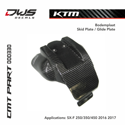 KTM CMT carbon parts Skid plate DWS decals 2016 2017 SX SX-F  KTM  Applications: SX-F 250/350/450 2016 2017