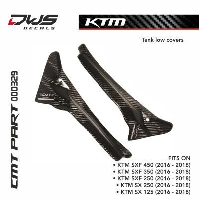 KTM CMT tankl low covers tanlk beschermer cmt dws decals Applications: SX 125/250 2016/2017 SX-F 250/350/450 2016/2017 EXC 2017