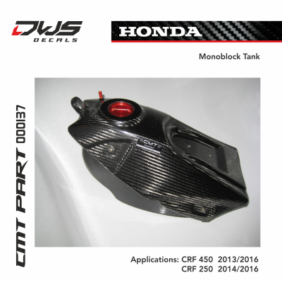 Honda cmt carbonnen monoblok tank  carbon monoblok tank carbon parts dws decalsApplications: CRF 450  2013 2014 2015 2016  CRF 250  2014 2015 2016