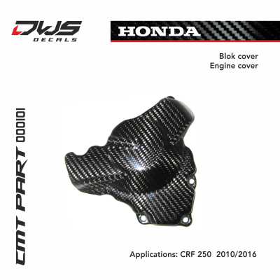 Honda cmt carbonnenblok cover carbon engine cover carbon parts dws decals Applications: CRF 250  2010 2011 2012 2013 2014 2015 2016 