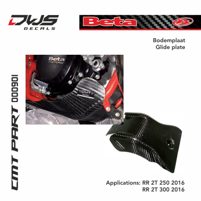 beta cmt carbonnen bodemplaat  carbon skidplate carbon parts dws decals Applications: RR 2T 250 2016 RR 2T 300 2016