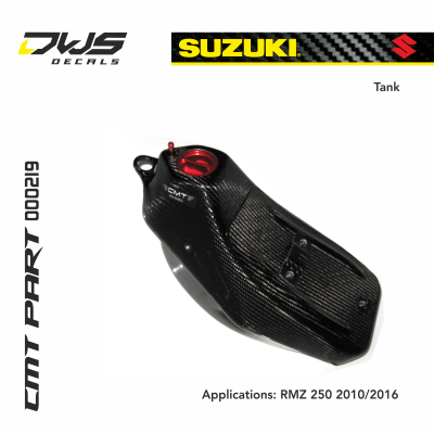 suzuki cmt Carbonnen Tank  Carbon Tank dws decals carbon parts Applications:  RMZ 250 2010 2011 2012 2013 2014 2015 2016