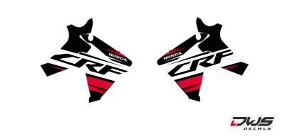radiaset Honda CRF 110F 2013 2014 2015 2016 2017 model 2 rood red rot Decals dekor design graphics aufklebe stickerset nummerset dws mx