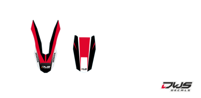 Trimset Honda CRF 110F 2013 2014 2015 2016 2017 model 2 rood red rot Decals dekor design graphics aufklebe stickerset nummerset dws mx