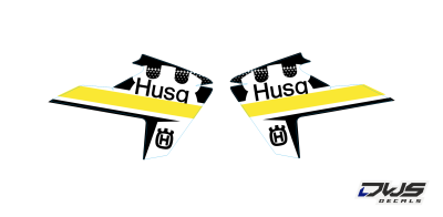 Radiaset Husqvarna TC 125 FC 250 350 450 FS 450 2016 2017 geel zwart gelb schwarz yellow black Decals dekor design graphics aufklebe stickerset nummerset dws mx