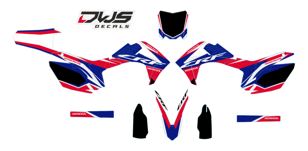 Volledige stickerset Honda crf 450 2013 2014 2015 2016 Honda Crf 250 2014 2015 2016 Decals dekor design graphics aufklebe stickerset nummerset dws mx