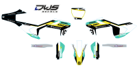 Complete stickerset Husqvarna TC 125 FC 250 350 450 FS 450 2016 2017 geel zwart gelb schwarz yellow black Decals dekor design graphics aufklebe stickerset nummerset dws mx