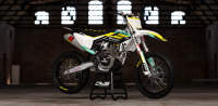 Complete stickerset Husqvarna TC 125 FC 250 350 450 FS 450 2016 2017 geel zwart gelb schwarz yellow black Decals dekor design graphics aufklebe stickerset nummerset dws mx