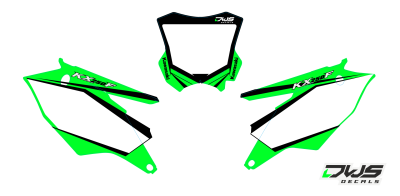 Nummerset Kawasaki KXF 250 2017 Decals dekor design graphics aufklebe stickerset nummerset dws mx groen green grun