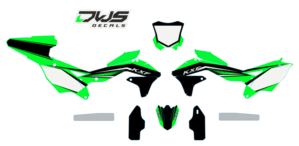 Kawasaki KXF 450 2016 Decals dekor design graphics aufklebe stickerset nummerset dws mx