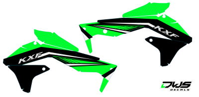 Radiaset Kawasaki KXF 450 2016 Decals dekor design graphics aufklebe stickerset nummerset dws mx