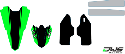 trimset Kawasaki KXF 450 2016 Decals dekor design graphics aufklebe stickerset nummerset dws mx