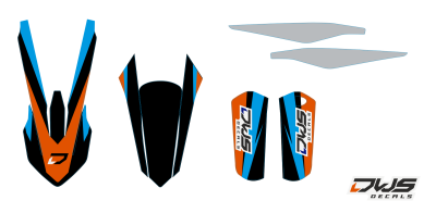 Trimset KTm EXC EXC-F 125 XC-W 150 XC-W 250 350 450 500 viertakt 2017 Model 1 Decals dekor design graphics aufklebe stickerset nummerset dws mx MODEL 4