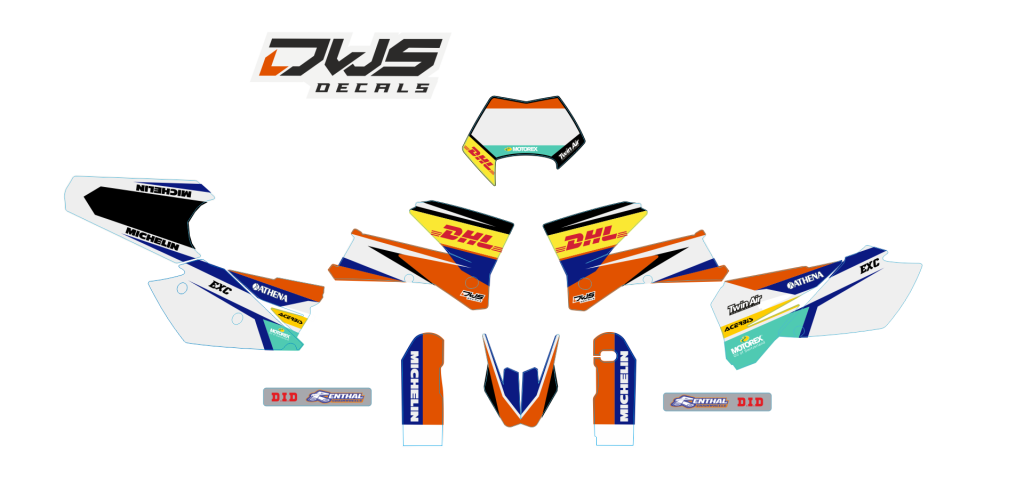 Complete Stickerset graphix EXC 2005 2006 2007 Model 1 Decals dekor design graphics aufklebe stickerset nummerset dws mx