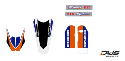 Trimset graphix EXC 2005 2006 2007 Model 1 Decals dekor design graphics aufklebe stickerset nummerset dws mx