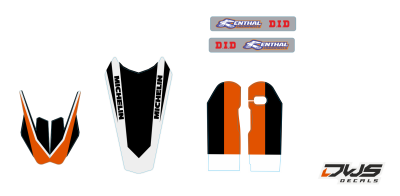 Trimset graphix EXC 2005 2006 2007 Model 2 Decals dekor design graphics aufklebe stickerset nummerset dws mx