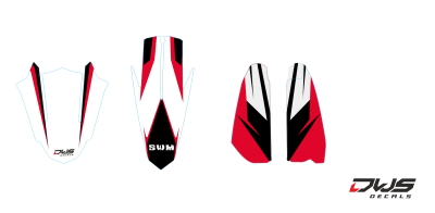Trimset SWM 650 R 2016 Decals dekor design graphics aufklebe stickerset nummerset dws mx graphix