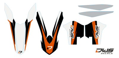 Trimset KTM SX SX-F 125 250 350 450 2013 2014 2015 Decals dekor design graphics aufklebe stickerset nummerset dws mx