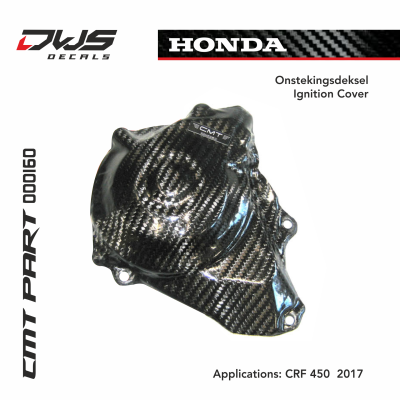 Honda CMT carbon ignition cover carbonnen onstekingsdeksel carbonnen parts dws decals Applications: CRF 450 2017