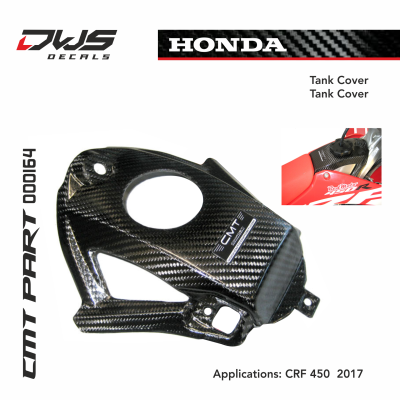 Honda cmt carbonnen ytank cover carbon tank cover  carbon parts dws decals Applications: CRF 450 2017