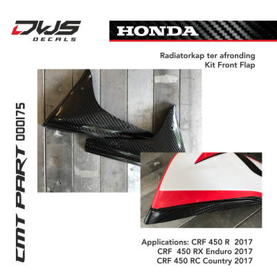 Honda cmt carbonnen radia hoeken  carbon fiber kit front flap carbon parts dws decals Applications: CRF 450 R 2017 crf 450 RX enduro country