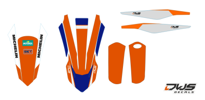 Trimset KTM SX SX-F 125 150 250 350 450 2016 Model 4 Decals dekor design graphics aufklebe stickerset nummerset dws mx