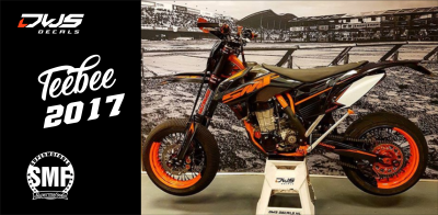 Supermofools SMF Teebee 2017 KTM EXC 125 250 350 450 500 2014 2015 20016 DWS decals decore graphics graphix