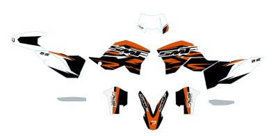 Comlete decal set complete stickerset SMF supermofools KTM EXC 125 250 350 450 500 2008 2009 2010 2011 