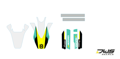 complete stickerset TC 50 husqvarna 2017 2018 dws decals graphics grahics aufklebe decore number decals nummerset front fender rear fender side panels fork protectors