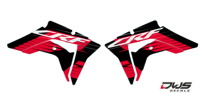 Radiaset Radiator Scoops  Honda CRf 450 RX offroad 2017 2018 Decals dekor design graphics graphix aufklebe stickerset nummerset dws mx model 1 Honda factory look 2017 graphic rear fender front fender forkprotectors radiator scoops kotflugel numberplate