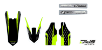 Trimset rear fender front fender fork protectors brugstickers Honda CRf 450 RX offroad 2017 2018 Decals dekor design graphics graphix aufklebe stickerset nummerset dws mx model 1 Honda factory look 2017 graphic rear fender front fender forkprotectors radi