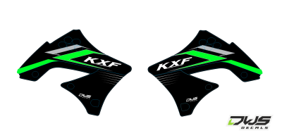 Radiaset  Kawasaki KXF 450 2009 2010 2011 green groen grun Decals dekor design graphics aufklebe stickerset nummerset dws mx