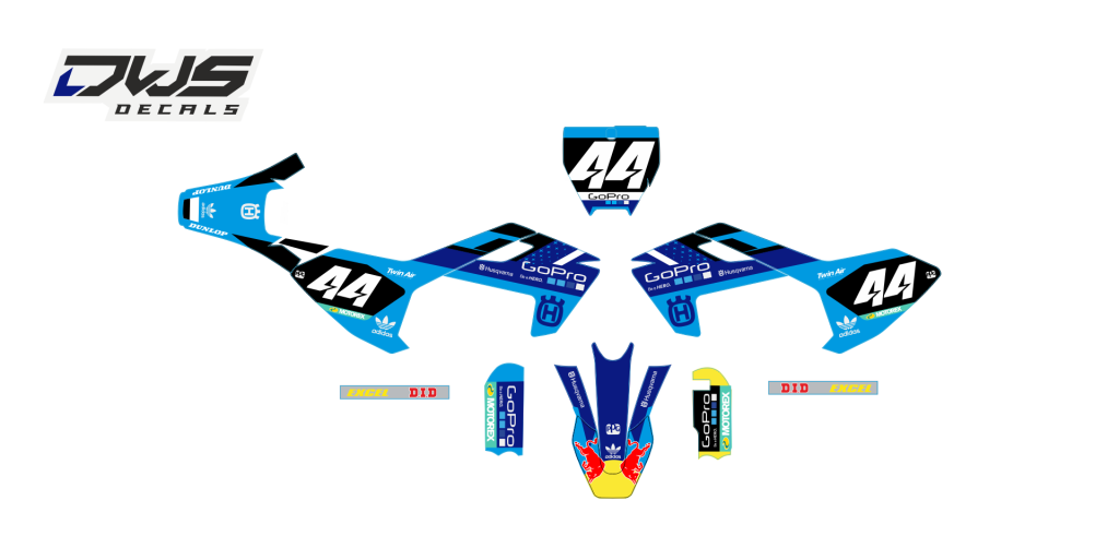 complete stickerset TC 65 husqvarna 2016 2017 2018 dws decals graphics grahics aufklebe decore number decals nummerset front fender rear fender side panels fork protectors