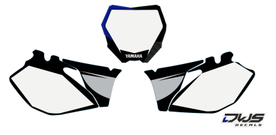 Nummerset Yamaha YZF 250 450 2006 2007 2008 2009 Blauw blue blau Decals dekor design graphics aufklebe stickerset nummerset dws mx