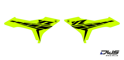 radiaset stickerset yamaha YZ revolution rtech 125 250 2015 2016 Decals dekor design graphics aufklebe stickerset nummerset dws mx yellow geel gelb fluo fluor