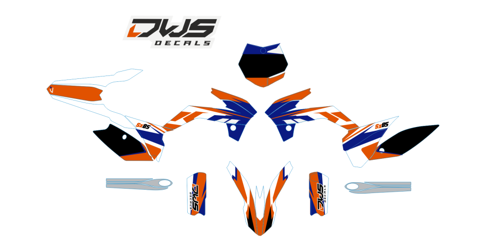 volledige stickerset KTM SX 85 2013 2014 2015 2016 Decals dekor design graphics aufklebe stickerset nummerset dws mx