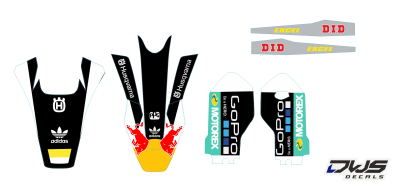 Trimset voorspatbord achterspatbord brug stickers voorpootbeschermers fork protectord front fender rear fender kotflugel kabelgeschutzer TC 85 husqvarna complete decal set komplette Decore DWS decals MX graphics graphix aufklebe 2017 2018