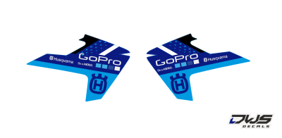 Trimset Husqvarna TC 125 FC 250 350 450 FS 450 2016 2017 geel blauw gelb blau yellow blue Decals dekor design graphics aufklebe stickerset nummerset dws mx